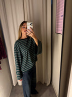 Long Sleeve a righe | GRIGIO & VERDE BOSCO