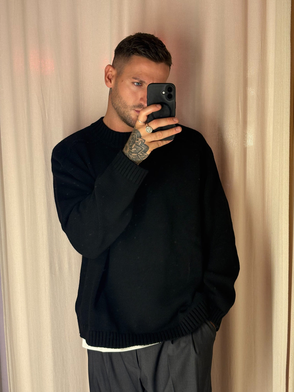 Pullover Girocollo | NERO