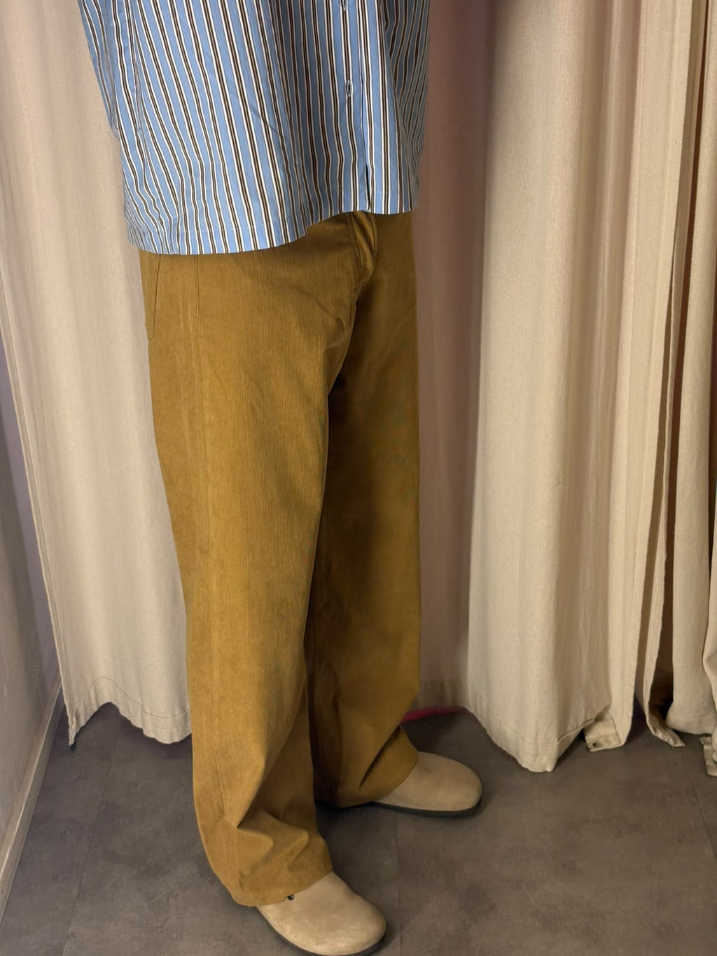 Pantalone regular velluto