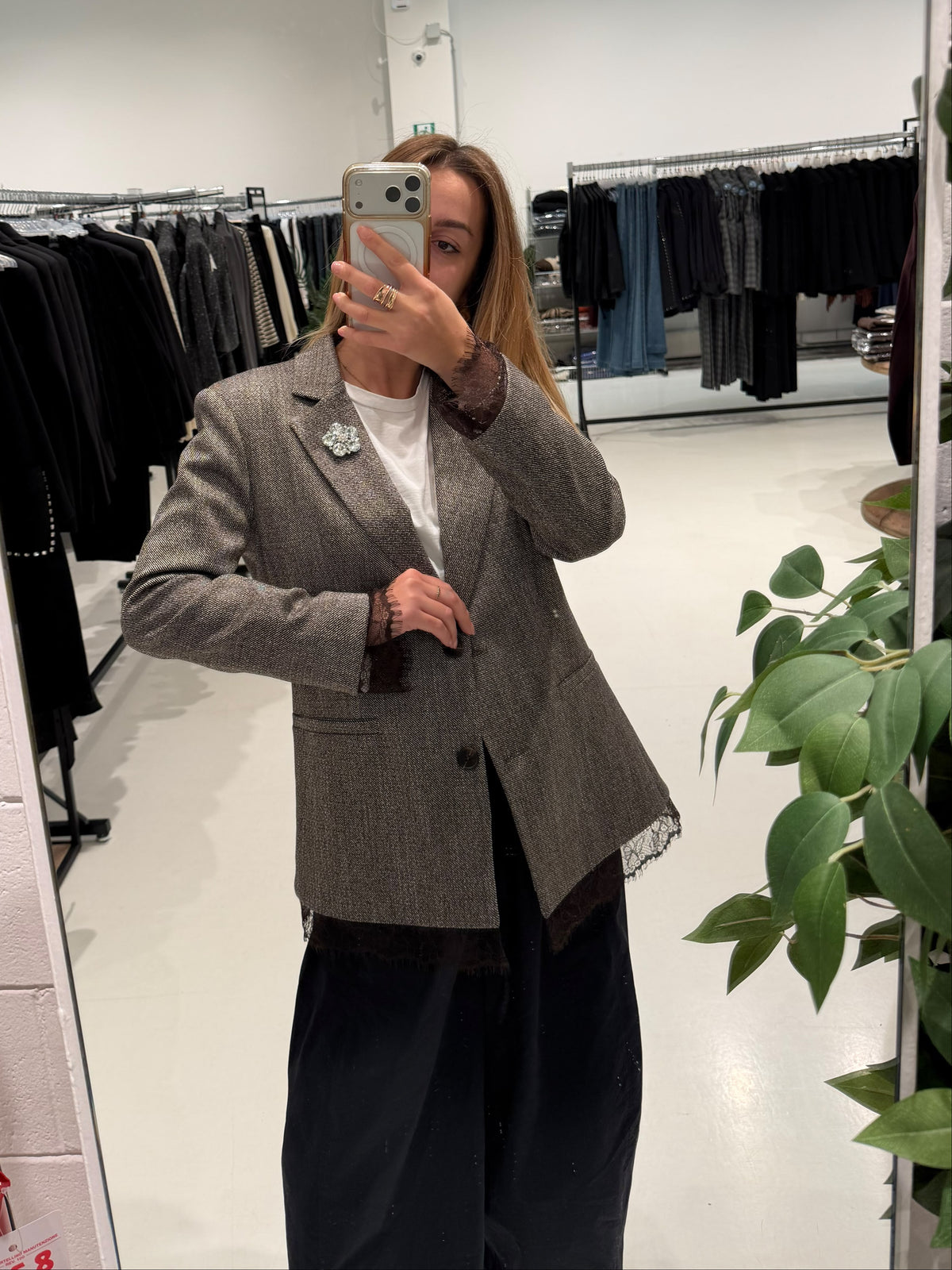 Giacca spigata con pizzo| MOKA