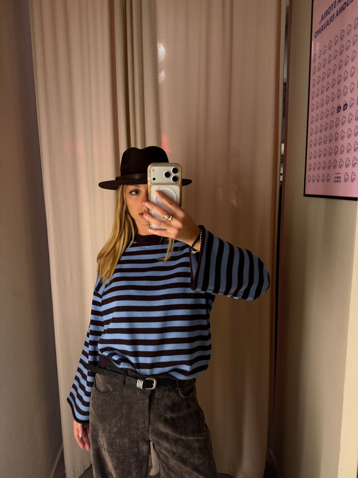 Maglia girocollo a righe | CELESTE & MOKA