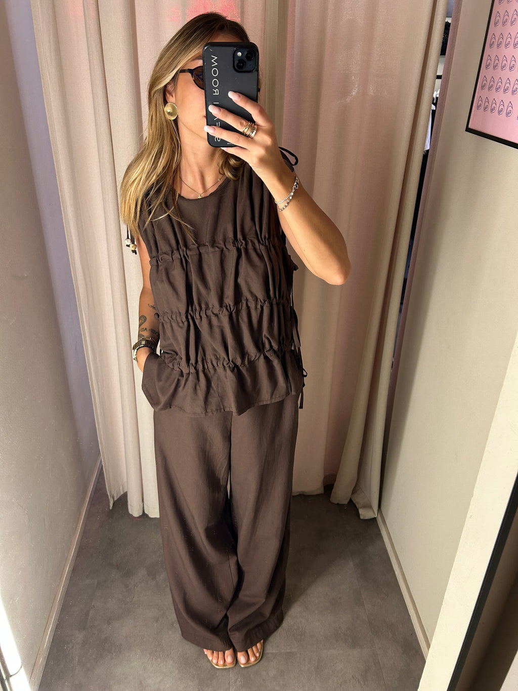 Pantalone in lino e viscosa | Più Varianti