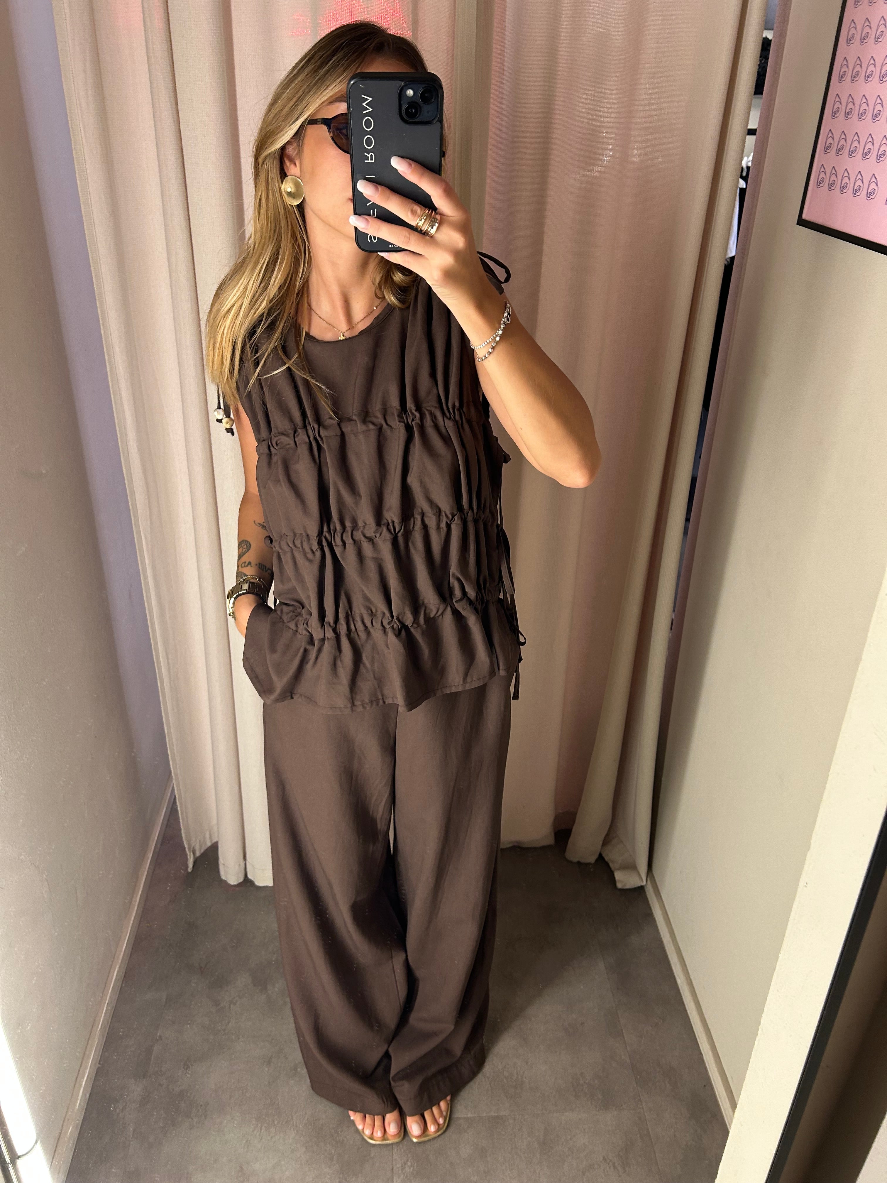 Pantalone in lino e viscosa | Più Varianti