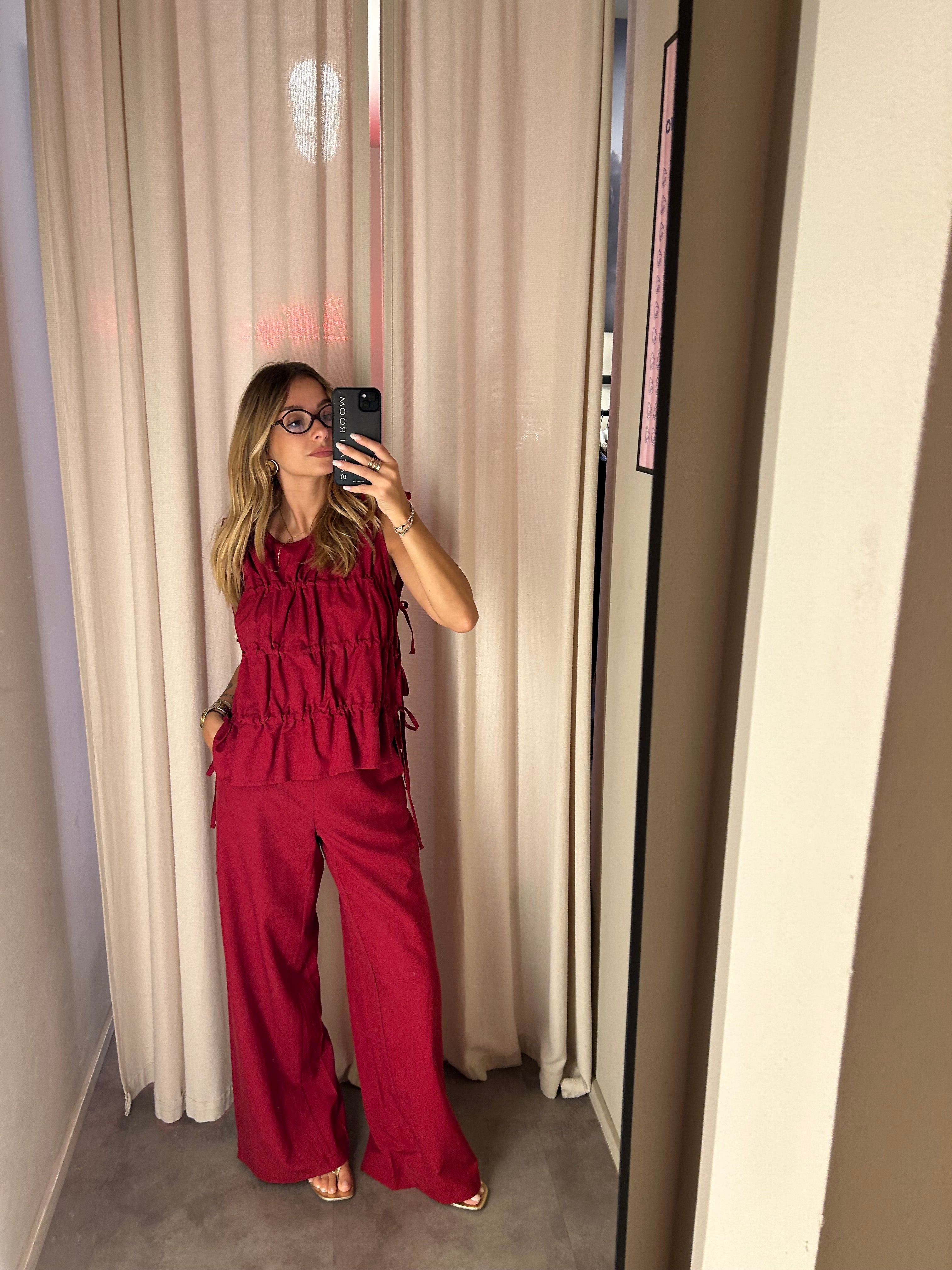 Pantalone in lino e viscosa | Più Varianti