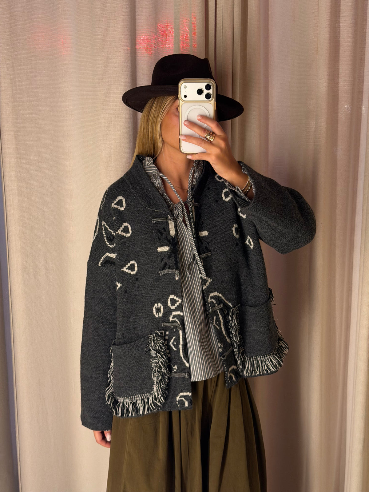 PRE-ORDINE Giacca in maglia bandana