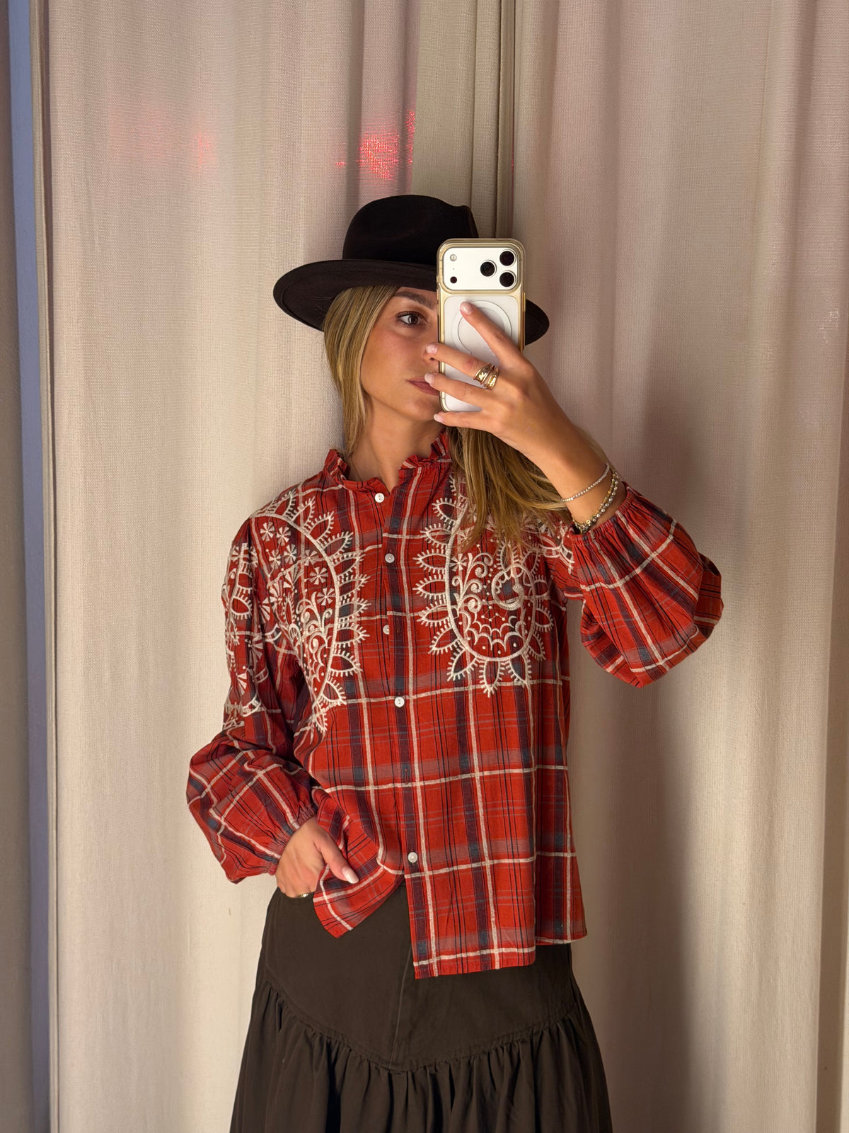 Camicia tartan rossa