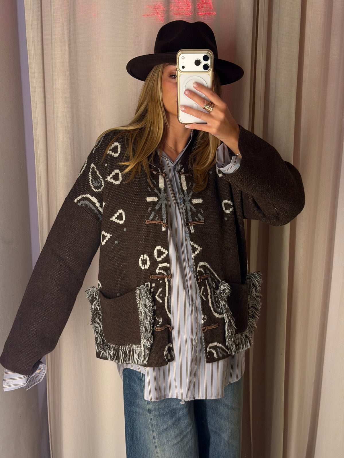 PRE-ORDINE Giacca in maglia bandana