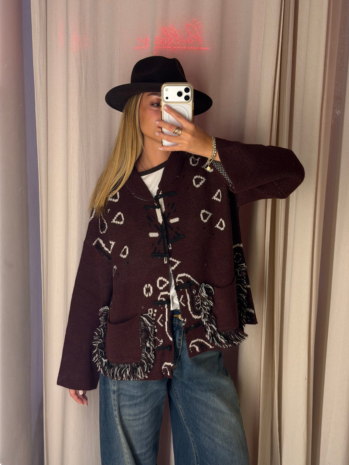 PRE-ORDINE Giacca in maglia bandana