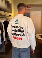 FELPA GIROCOLLO CROPPED FIT STAMPA AMORE