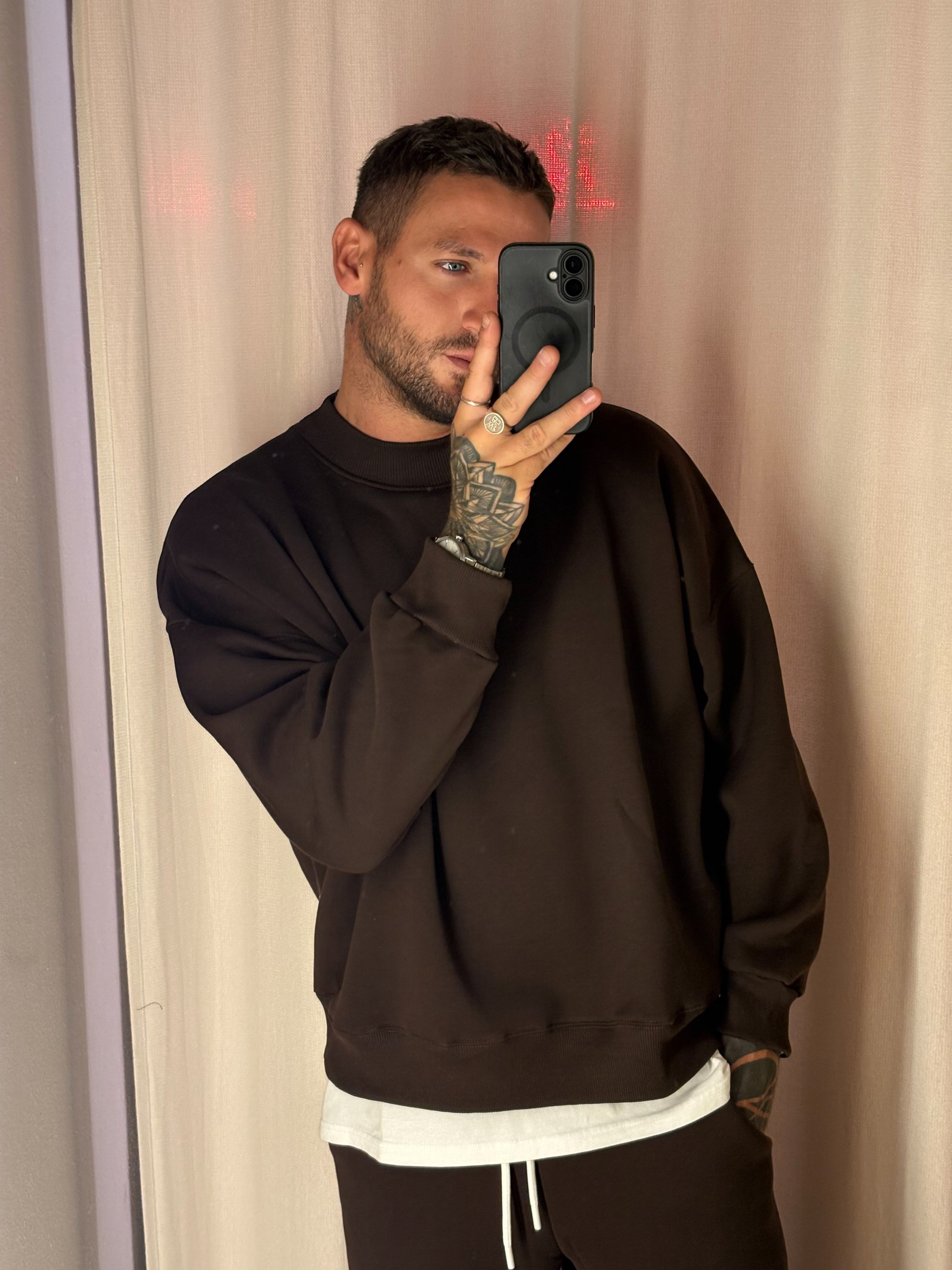 FELPA GIROCOLLO CROPPED FIT | Più Colori