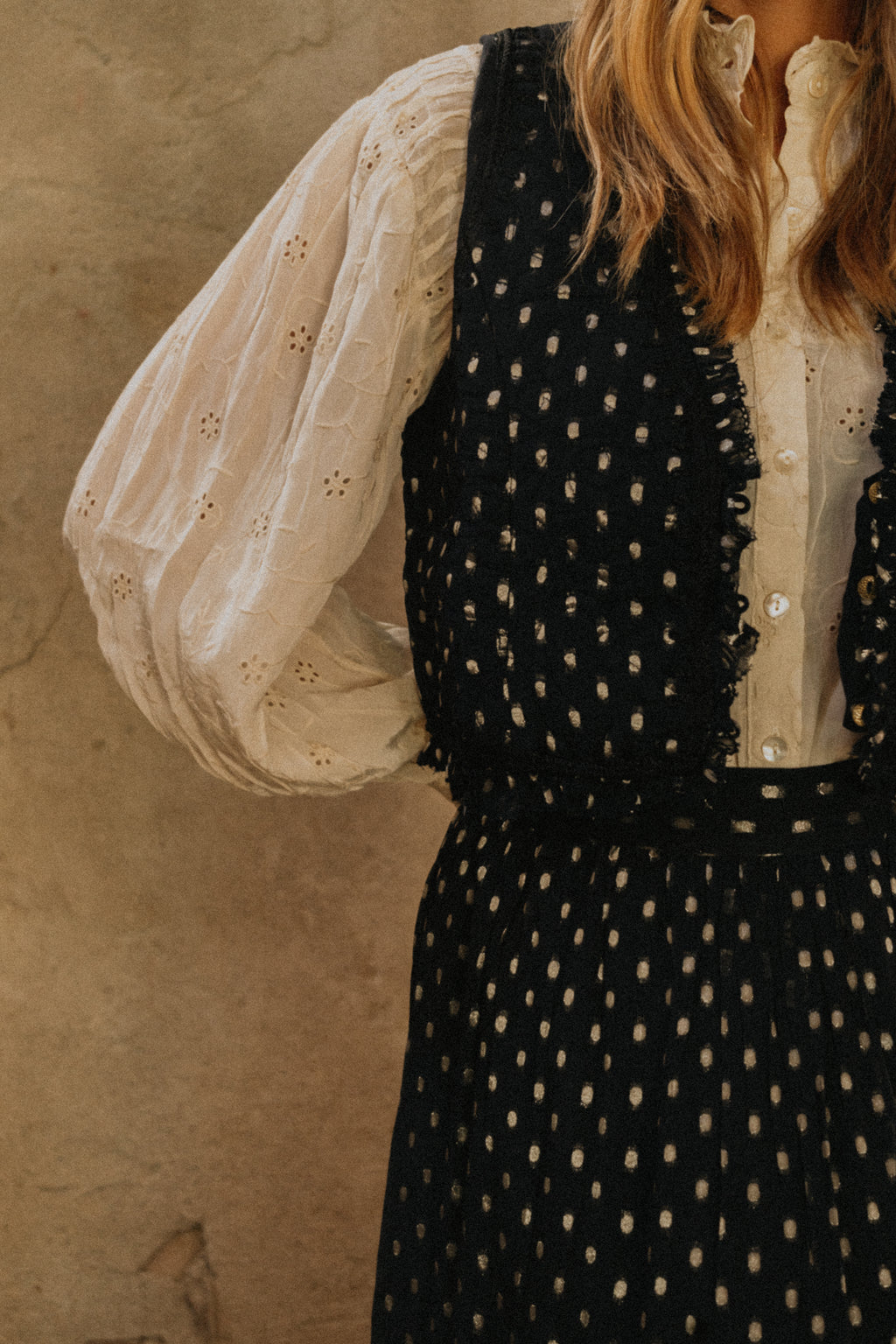 Gilet corto in jacquard