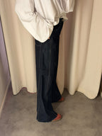 Denim wide leg | DARK BLUE