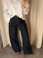 Denim wide leg | DARK BLUE