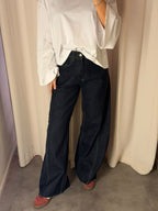 Denim wide leg | DARK BLUE