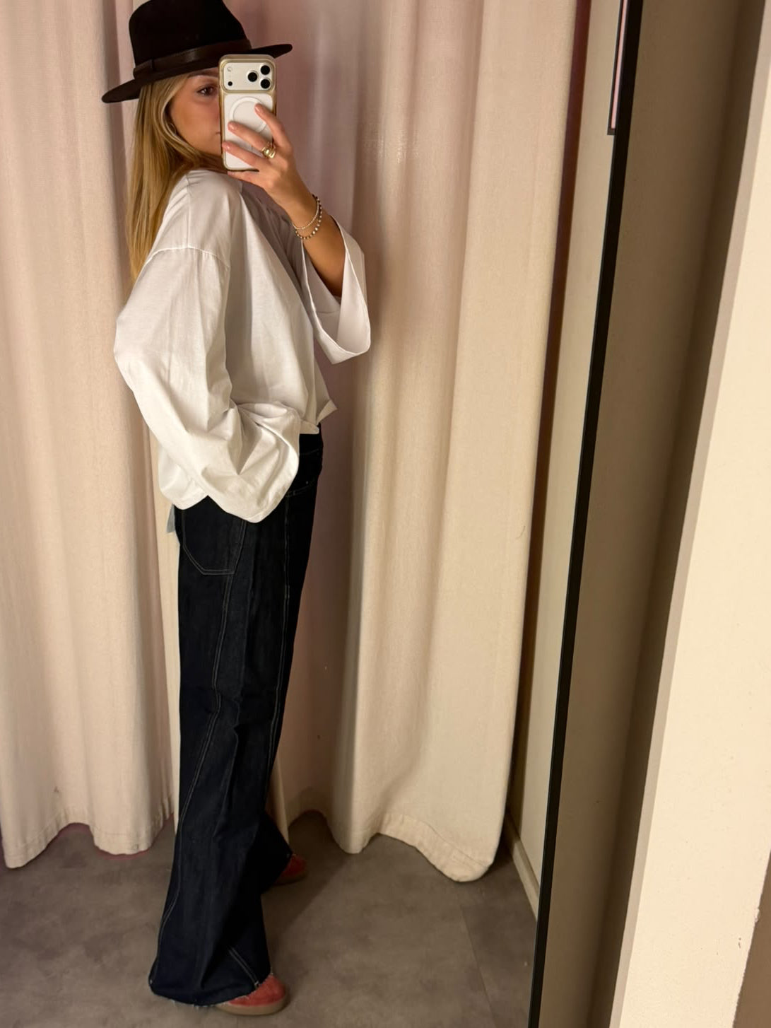 Denim wide leg | DARK BLUE