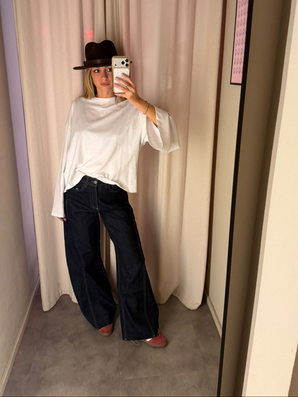 Denim wide leg | DARK BLUE
