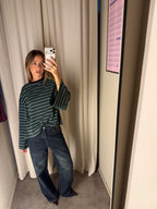 Long Sleeve a righe | GRIGIO & VERDE BOSCO