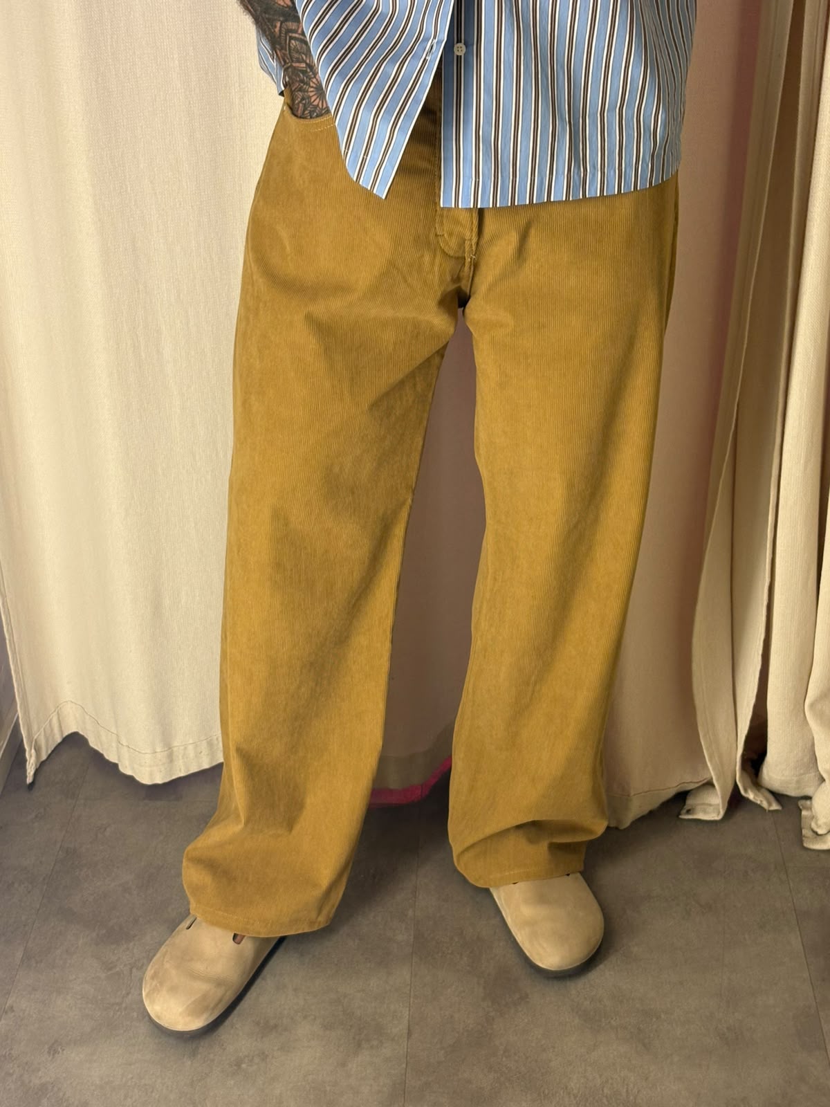 Pantalone regular velluto