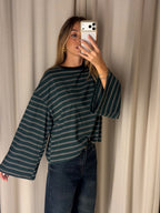 Long Sleeve a righe | GRIGIO & VERDE BOSCO