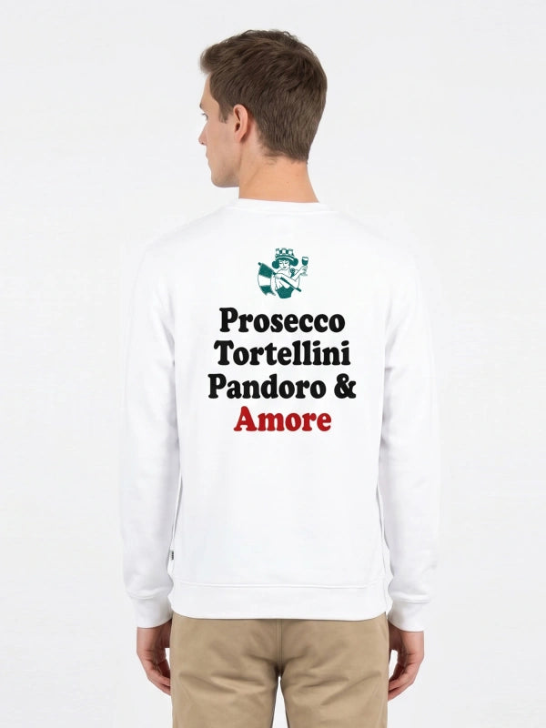 FELPA GIROCOLLO CROPPED FIT STAMPA AMORE