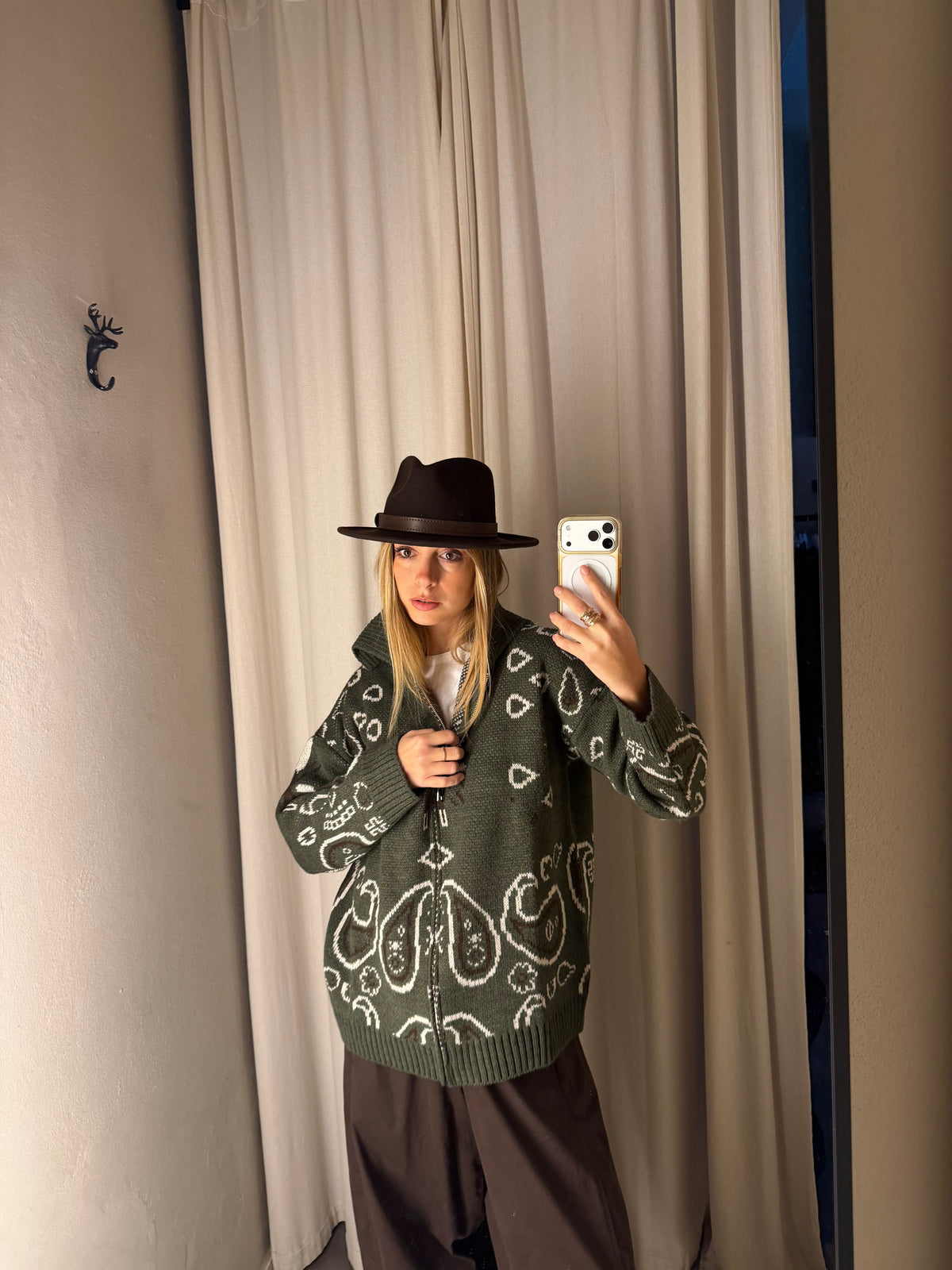 Cardigan Bandana | VERDE BOSCO & PANNA