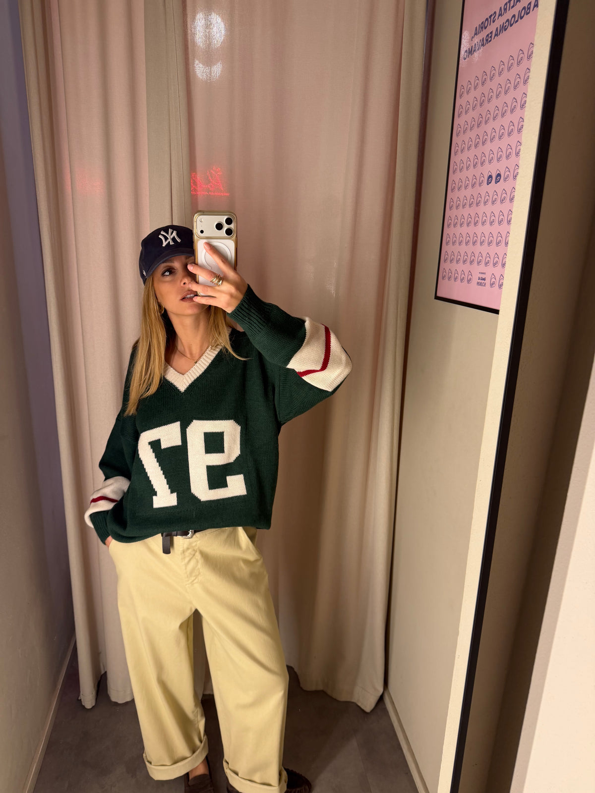 Maglione 97 scollo a V | VERDE BOSCO
