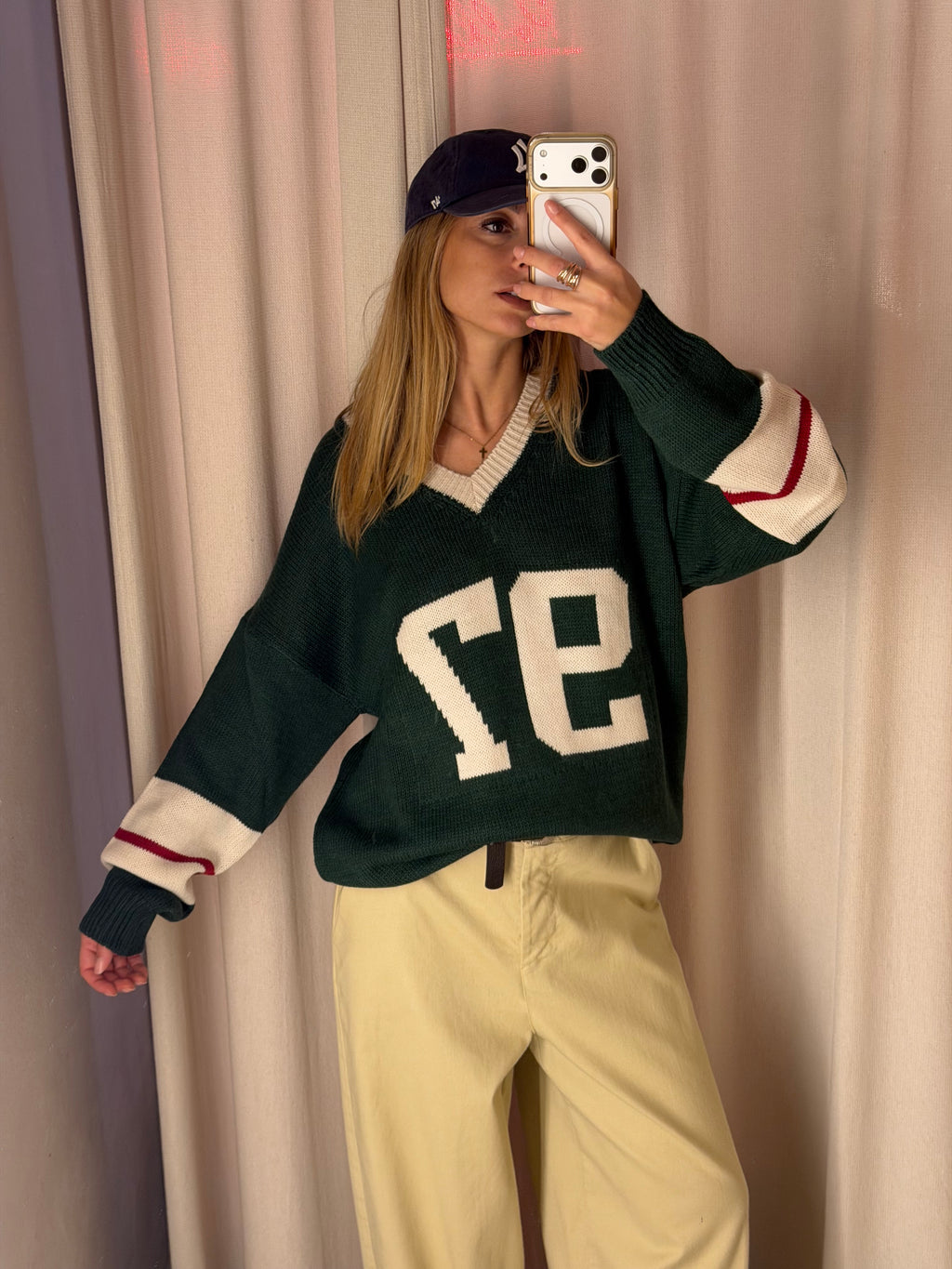 Maglione 97 scollo a V | VERDE BOSCO