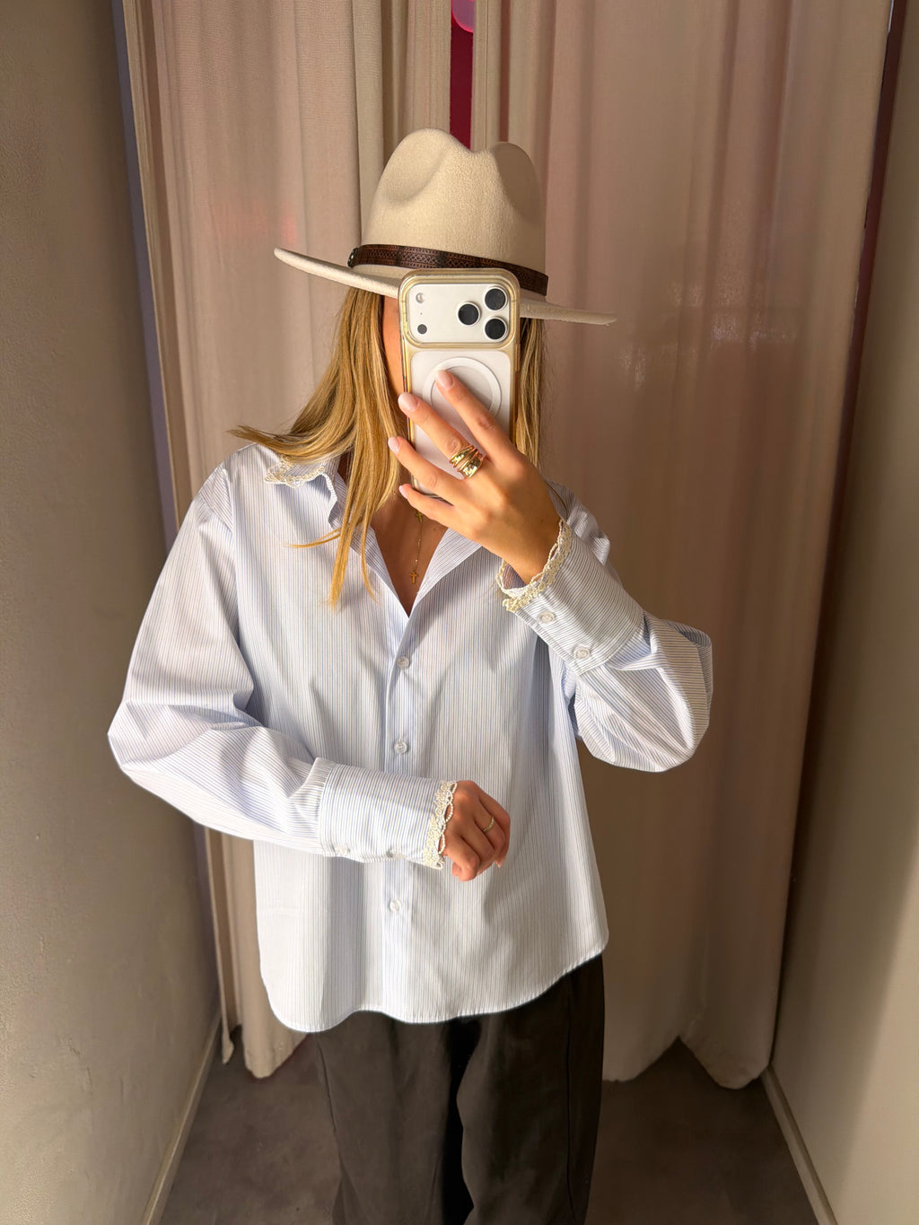 Camicia dettagli pizzo