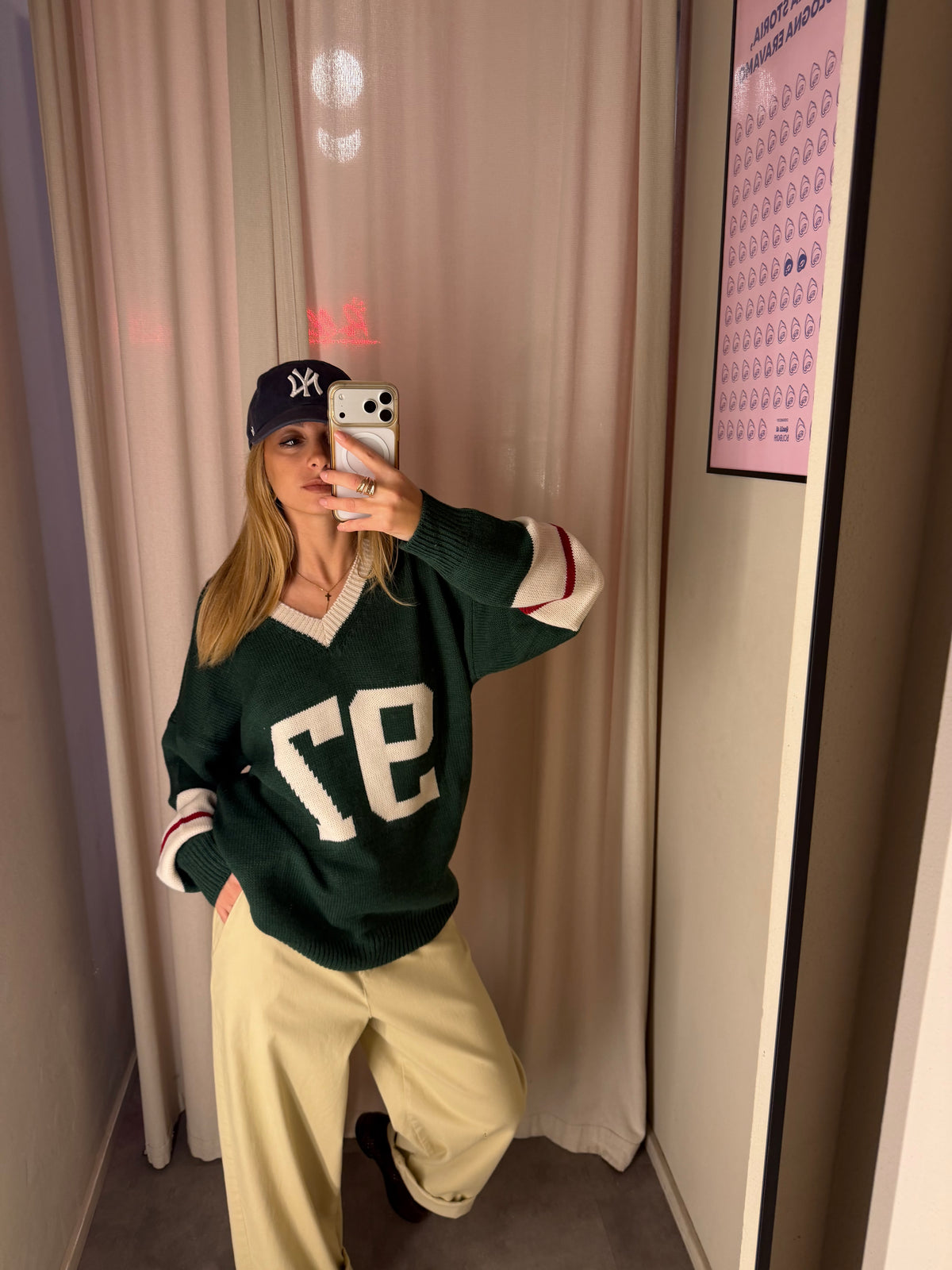 Maglione 97 scollo a V | VERDE BOSCO