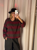 T-shirt a manica lunga scollo a V