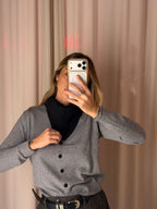 Cardigan con Bottoni | GRIGIO