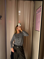 Cardigan con Bottoni | GRIGIO