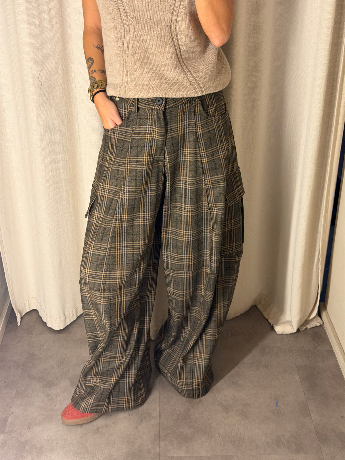 Pantalone Cargo Scozzese