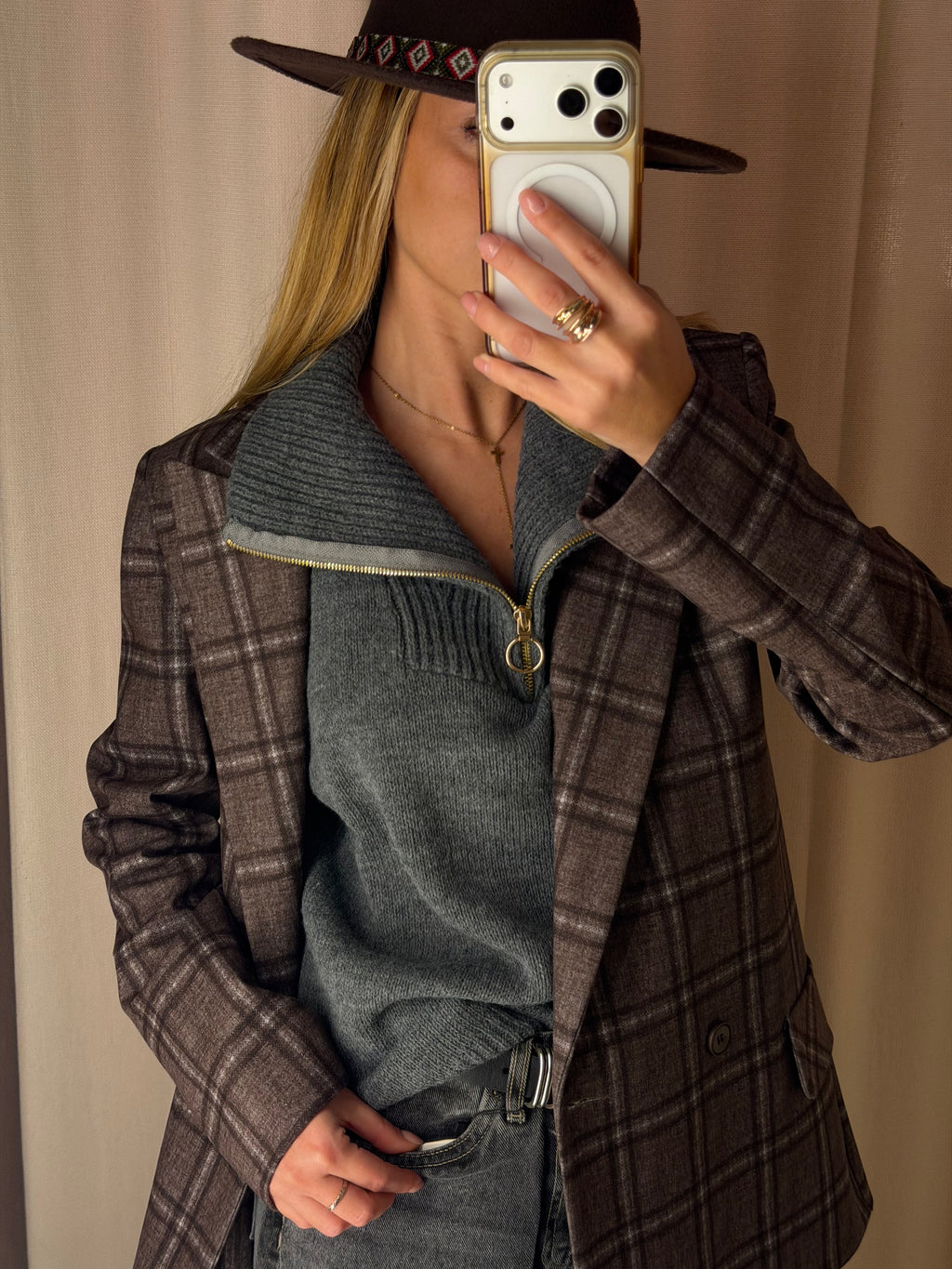 Gilet con Zip | GRIGIO
