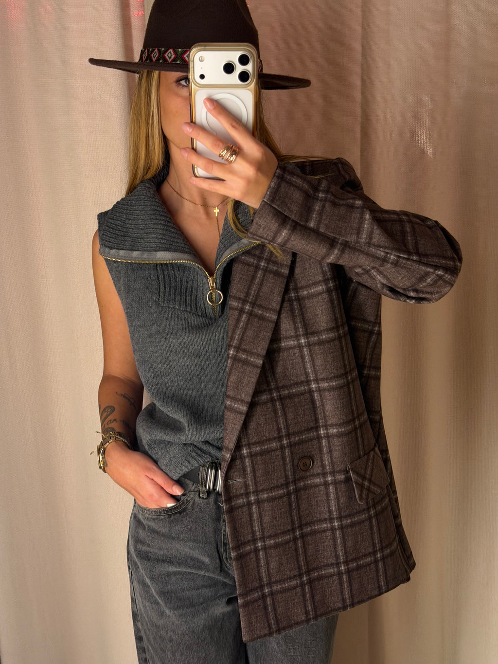 Gilet con Zip | GRIGIO