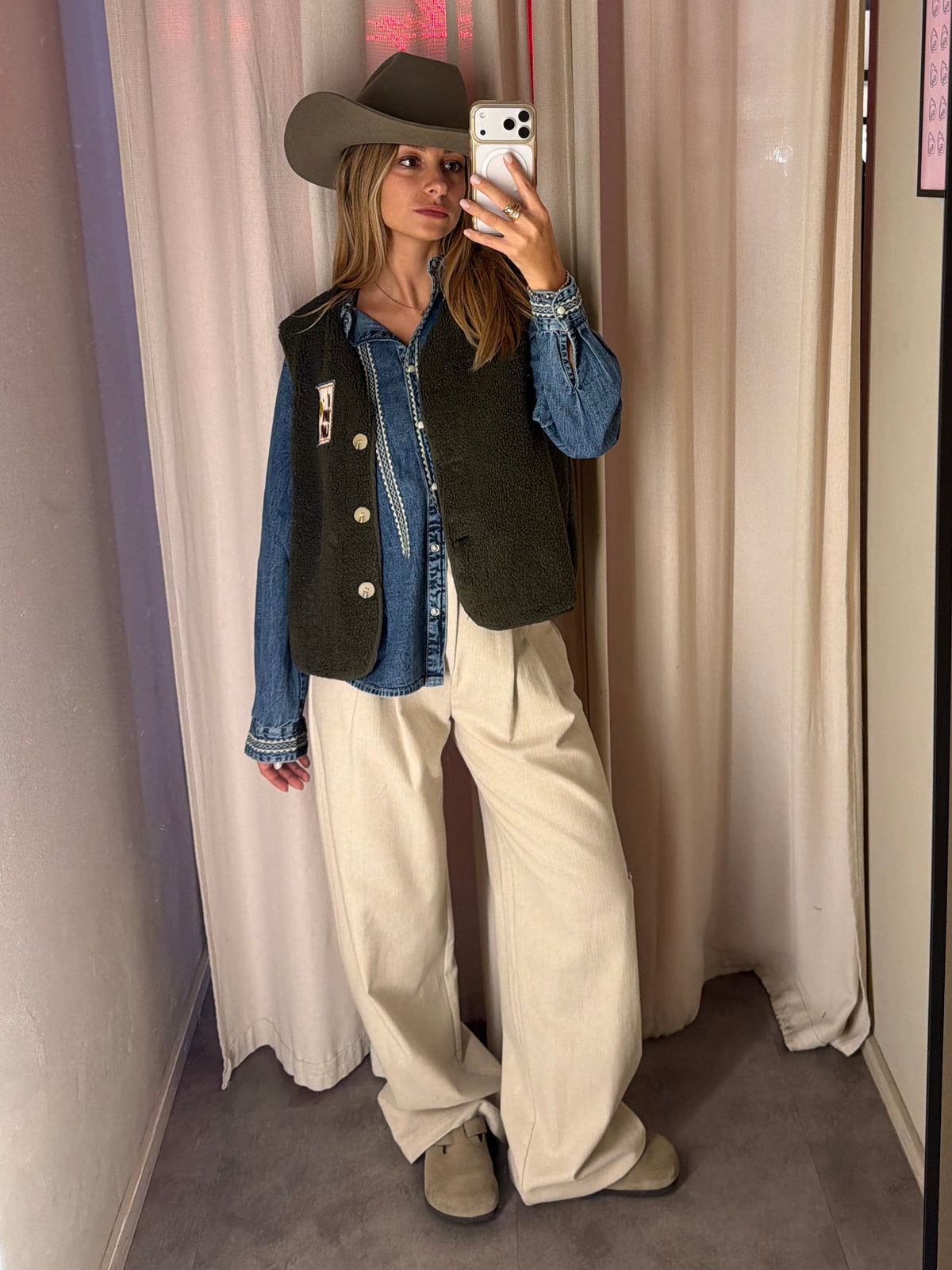Pantalone a gamba larga