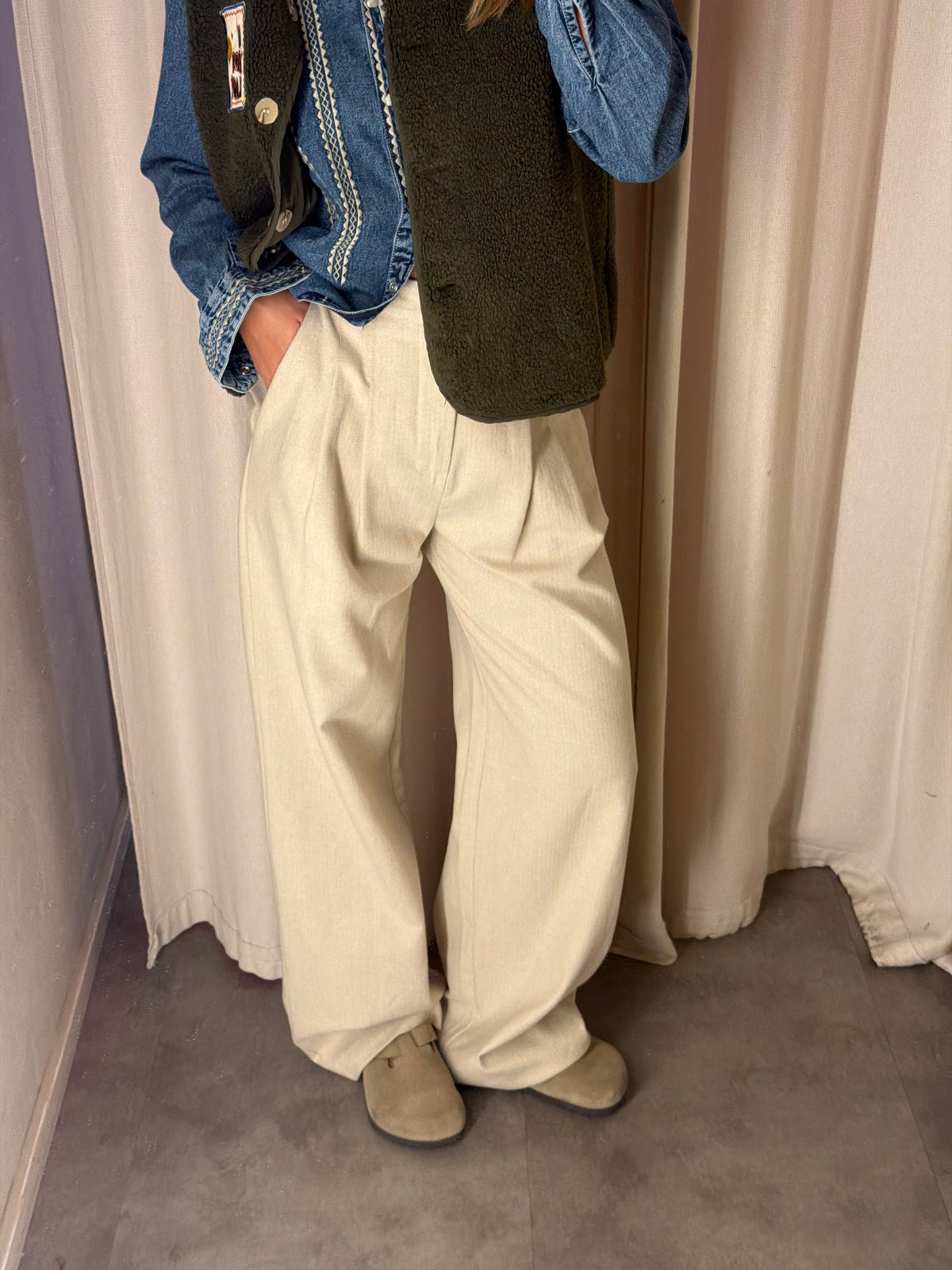 Pantalone a gamba larga