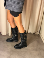 Biker con fibbie | NERO