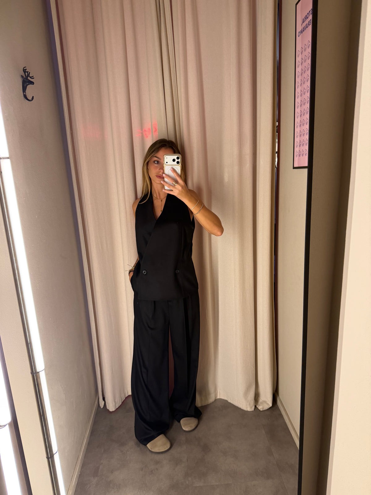 Pantalone full lenght con pinces