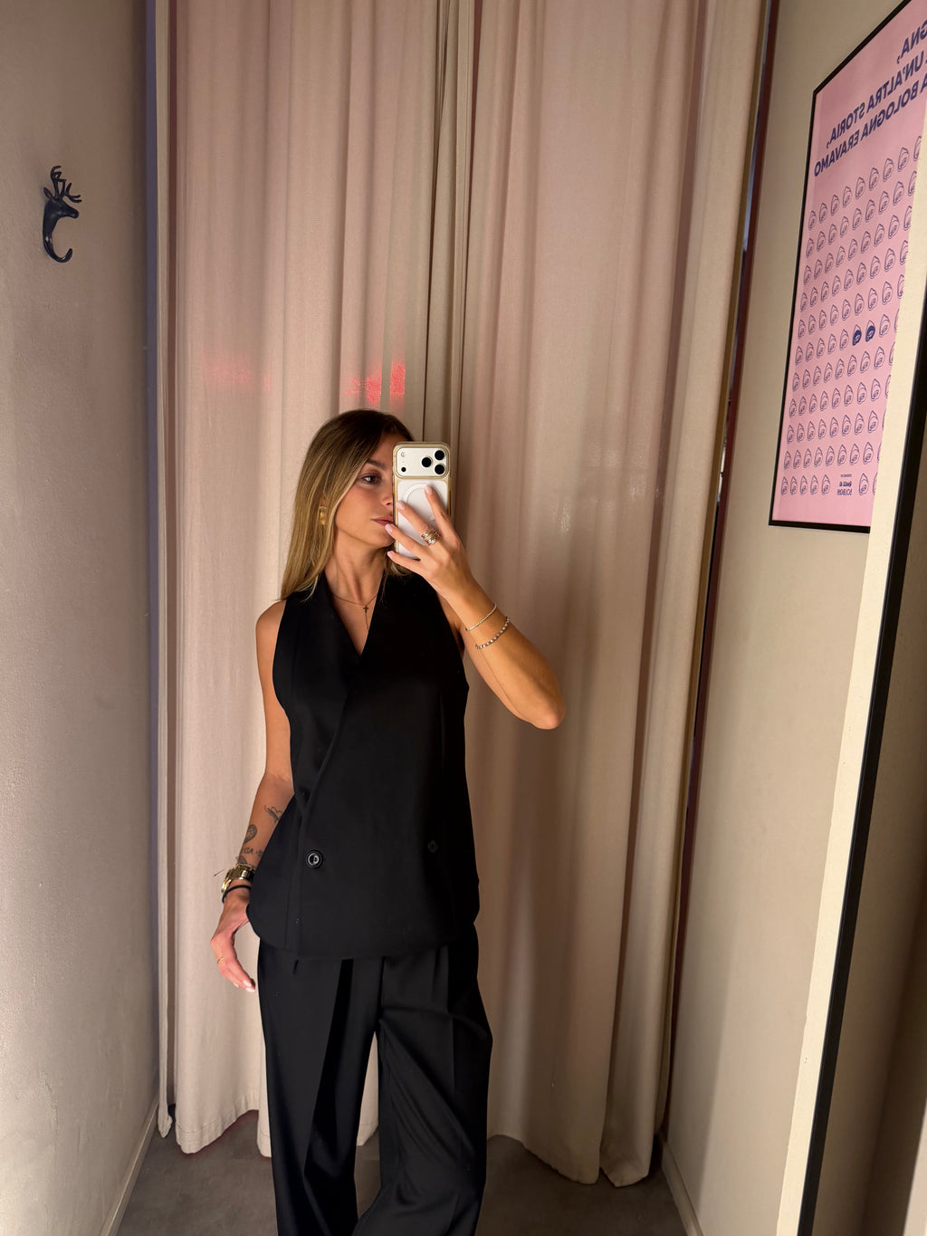 Pantalone full lenght con pinces