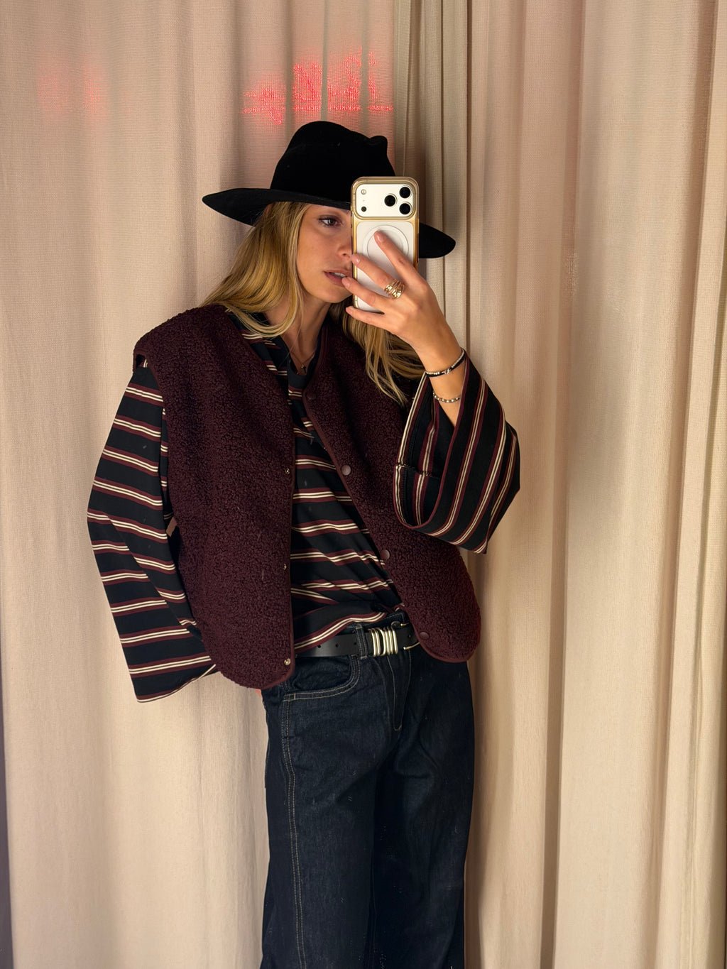 Gilet Teddy | BURGUNDY