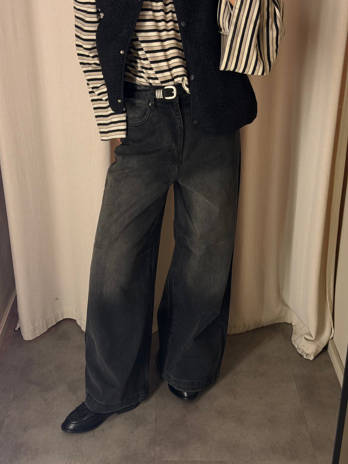 Jeans Wide Leg Black